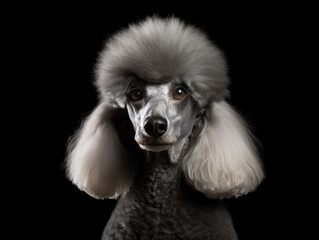 Poodle Dog Studio Shot on Clear Isolated Background, Generative AI