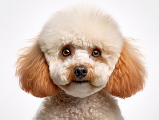 Poodle Dog Studio Shot on Clear Isolated Background, Generative AI