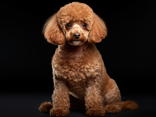 Poodle Dog Studio Shot on Clear Isolated Background, Generative AI