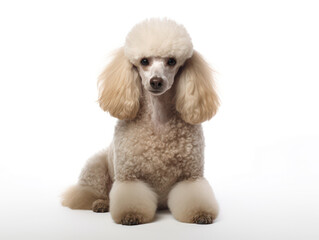 Poodle Dog Studio Shot on Clear Isolated Background, Generative AI