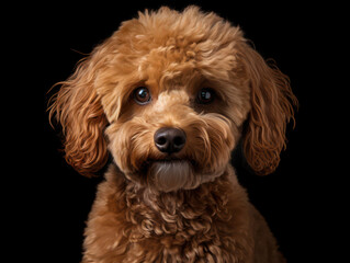 Fototapeta premium Poodle Dog Studio Shot on Clear Isolated Background, Generative AI