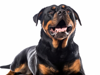 Obraz premium Rottweiler Studio Shot on Clear Isolated Background, Generative AI
