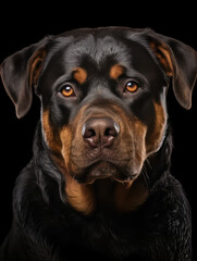 Obraz premium Rottweiler Studio Shot on Clear Isolated Background, Generative AI