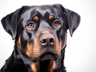 Rottweiler Studio Shot on Clear Isolated Background, Generative AI