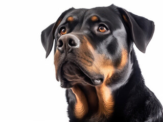 Obraz premium Rottweiler Studio Shot on Clear Isolated Background, Generative AI