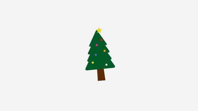 Christmas Tree Cartoon Animation.
