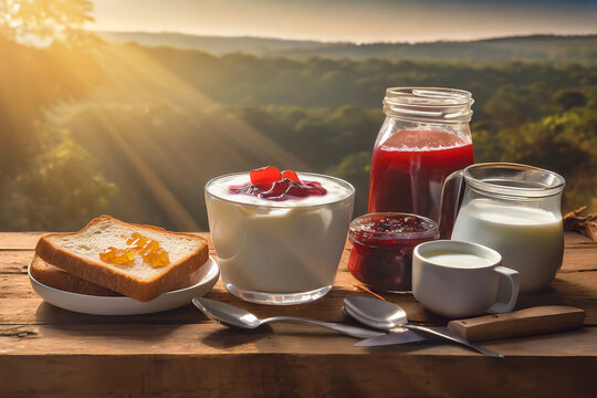colazione con vista colline prodotti naturali 