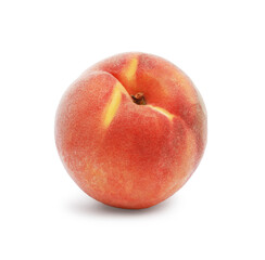 Delicious fresh ripe peach isolated on white