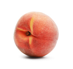 Delicious fresh ripe peach isolated on white