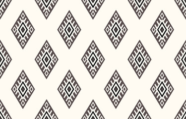 Ethnic tribal Aztec grey and beige background.  tribal diamond pattern, folk embroidery, tradition geometric Aztec ornament. Tradition Native and Navaho design for fabric, textile, print, rug, paper