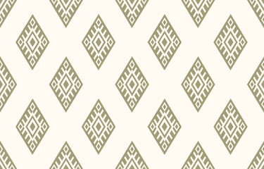 Ethnic tribal Aztec beige background.  tribal diamond pattern, folk embroidery, tradition geometric Aztec ornament. Tradition Native and Navaho design for fabric, textile, print, rug, paper