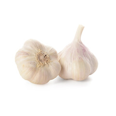 Fresh garlic isolated on white background