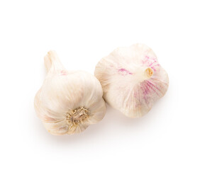 Fresh garlic isolated on white background