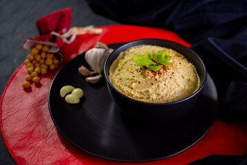 Hummus de garbanzo (Food Styling)