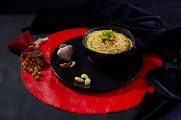 Hummus de garbanzo (Food Styling)