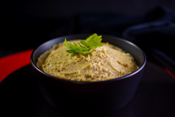 Hummus de garbanzo (Food Styling)