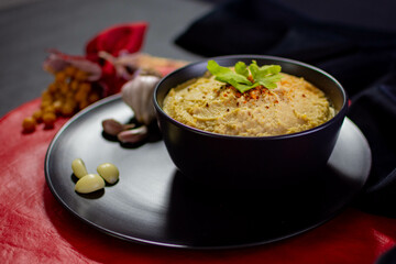 Hummus de garbanzo (Food Styling)