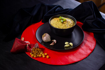 Hummus de garbanzo (Food Styling)