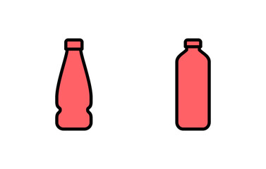 Bottle icon set illustration. bottle sign and symbol