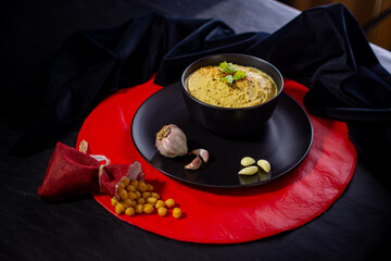 Hummus de garbanzo (Food Styling)