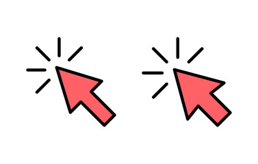 Click icon set illustration. pointer arrow sign and symbol. cursor icon