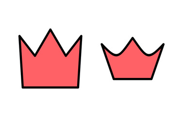 Crown icon set illustration. crown sign and symbol