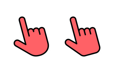 Hand cursor icon set illustration. cursor sign and symbol. hand cursor icon clik