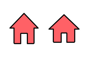Home icon set illustration. House sign and symbol