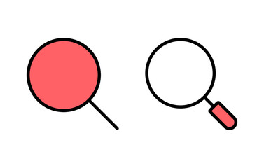 Search icon set illustration. search magnifying glass sign and symbol