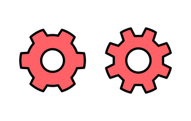 setting Icon set illustration. Cog settings sign and symbol. Gear Sign