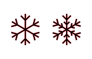 Snow icon set illustration. snowflake sign and symbol