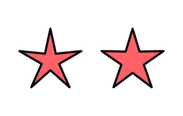 Star Icon set illustration. rating sign and symbol. favourite star icon