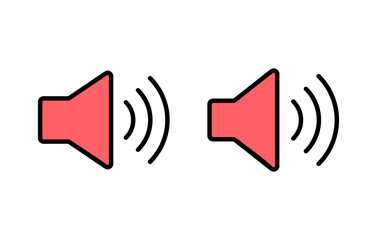 Speaker icon set illustration. volume sign and symbol. loudspeaker icon. sound symbol