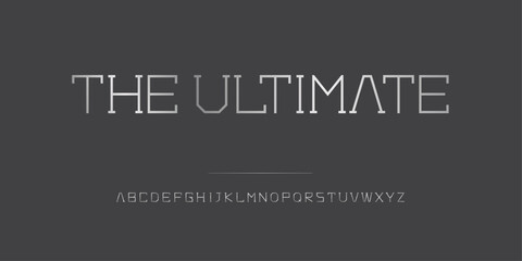 The Ultimate vector font logo lettering typography typeface serif alphabet simple basic