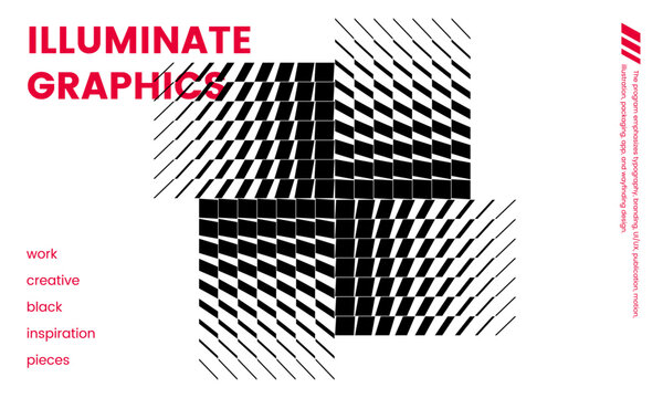 black square pieces pattern design motion movement diagonal line oblique line pattern