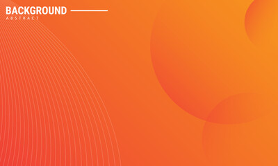 Minimal geometric abstract background in orange color. Orange elements with fluid gradients and curved lines. Dynamic shape composition. Eps10 vector