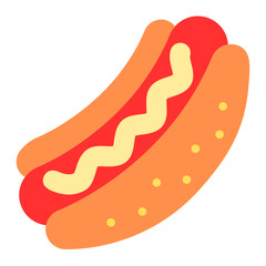 Hot Dog Icon Design Vector