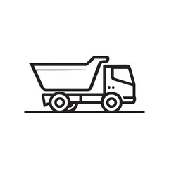 line illustration of dump truck