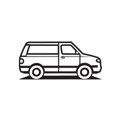 line illustration of suv, off road car