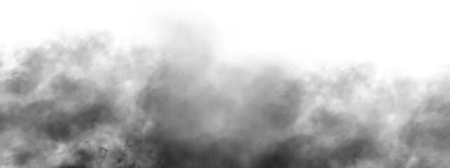 Dark color smoke fog on isolated background. Texture overlays. Design element. vector cloudiness,...