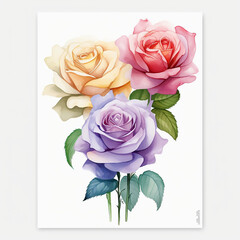 save invitation painting pastel rose greenery watercolor wedding romantic greeting elegant 