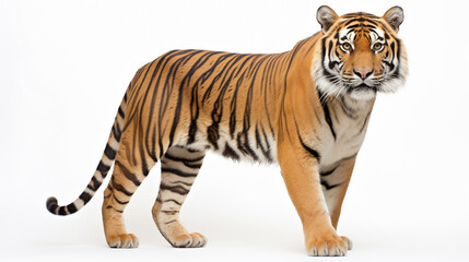 Obraz premium Beautiful tiger isolated on white background, AI Generative.