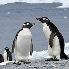 Fototapeta premium penguins in antarctica