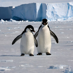 Fototapeta premium penguins in antarctica