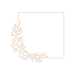 Fototapeta premium Floral Frame Line