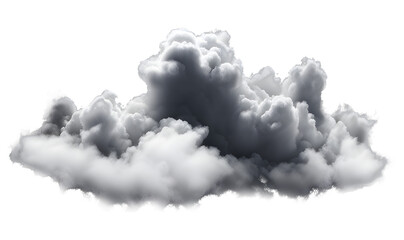 white cloud isolated on transparent isolated background