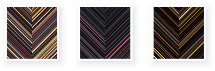 Paper cards with chevron striped geometric detailed patterns.