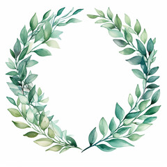 ornamental invitation postcard herb print watercolor wedding greenery romantic poster round 
