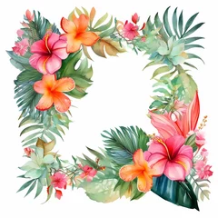  hawaiian hawaii invitation jungle paradise textile tropic palm watercolor wedding greenery  © shabanashoukat49
