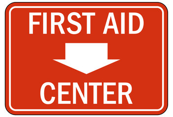 First aid station sign